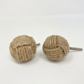 Rustic Jute Rope Knob. Natural, Eco-Friendly Design for Nursery Cabinets, Drawers, & Furniture with a Warm, Textured Touch